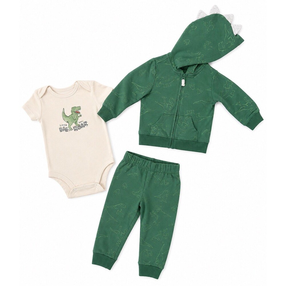 Carter’s Dinosaur 3-Piece Outfit Set Size 12M | Hoodie, Pants & Bodysuit